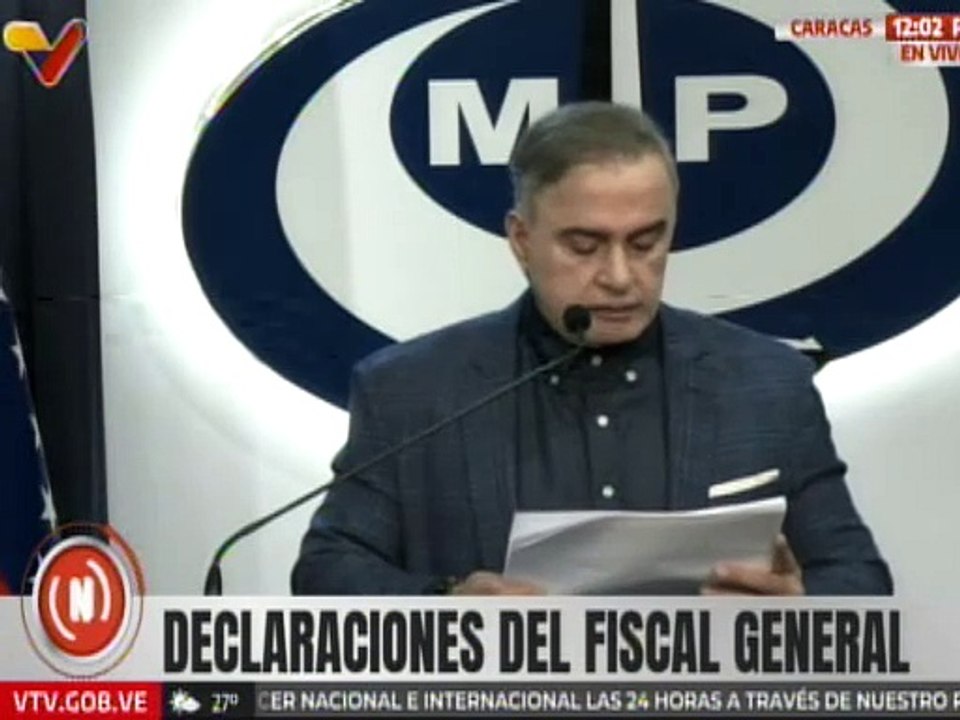 Fiscal Tarek William Saab: No son presos políticos, son criminales