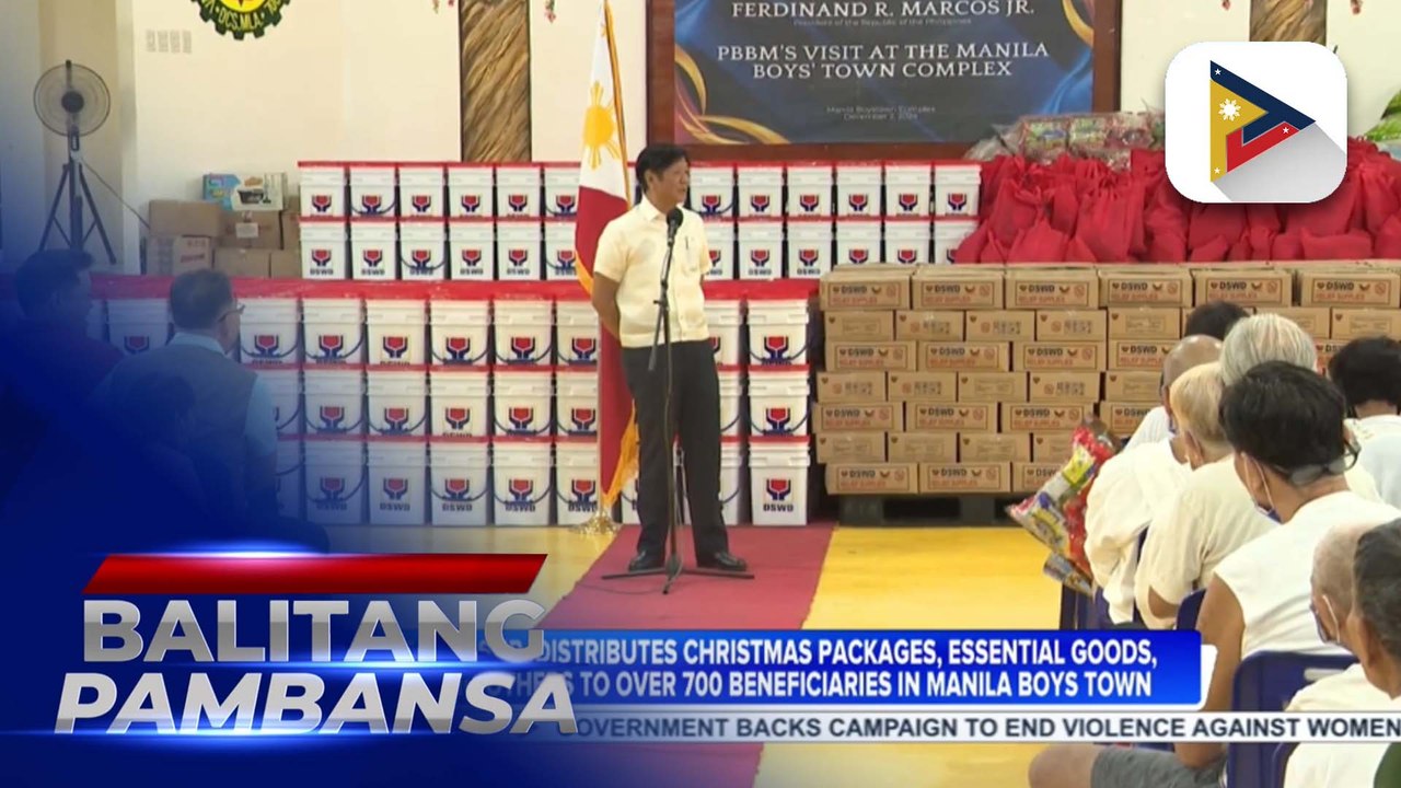 PBBM distributes Christmas packages, essential goods, rice, among others to over 700 beneficiaries in Manila Boys Town