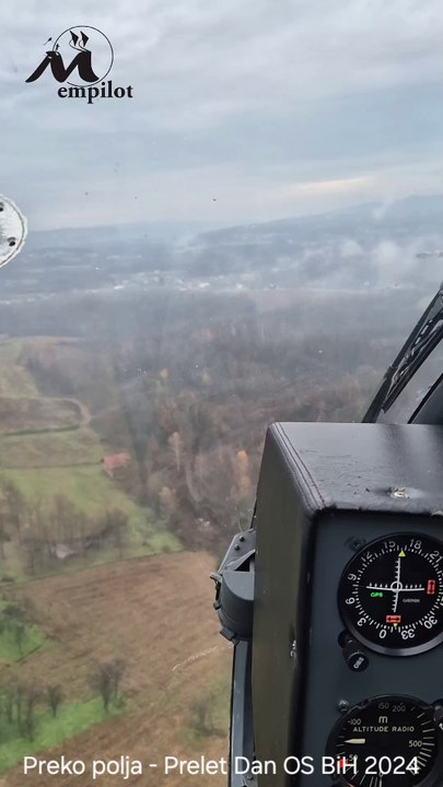 emGAZELA H-45 (SA342) Soko - Preko polja Prelet Dan OS BiH S24+ 2024