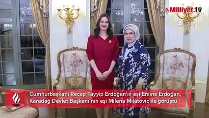 Emine Erdoğan, Karadağ Devlet Başkanı'nın eşi ile görüştü