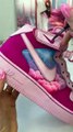 Woman is customizing Air Force 1 shoes for Nicki Minaj!