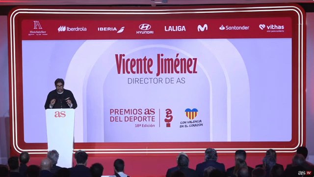 Discurso PREMIOS AS DEL DEPORTE 2024 VICENTE JIMÉNEZ, Director de AS