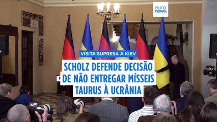 Em Kiev, Scholz voltou a dizer a Zelenskyy que não vai enviar mísseis Taurus para a Ucrânia