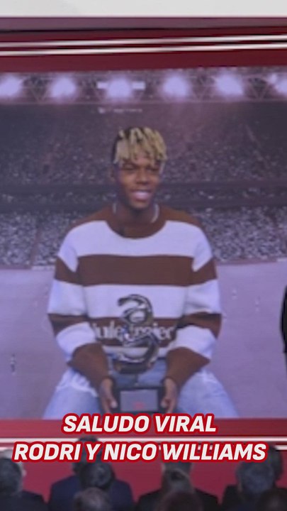 El saludo viral de Rodri a Nico Williams en la gala de los Premios AS del deporte 2024