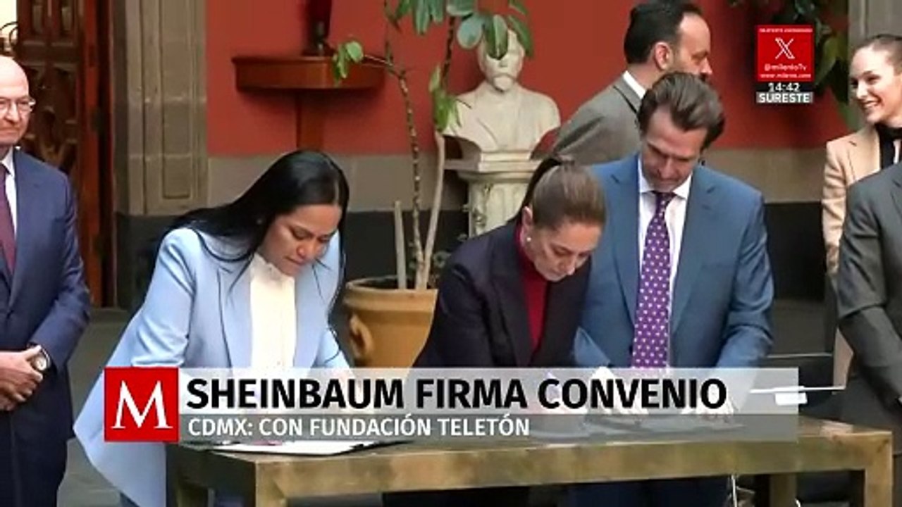 Sheinbaum firma convenio con Fundación Teletón para beneficiar a 27 mil menores