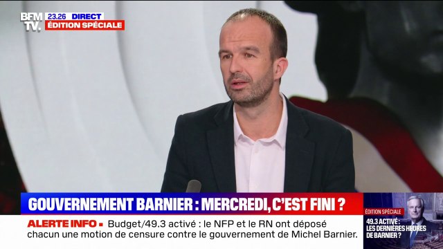 Manuel Bompard (LFI): Il n'y aura pas de vote sur la motion de censure du Rassemblement national puisque la motion de censure que nous avons déposée sera adoptée