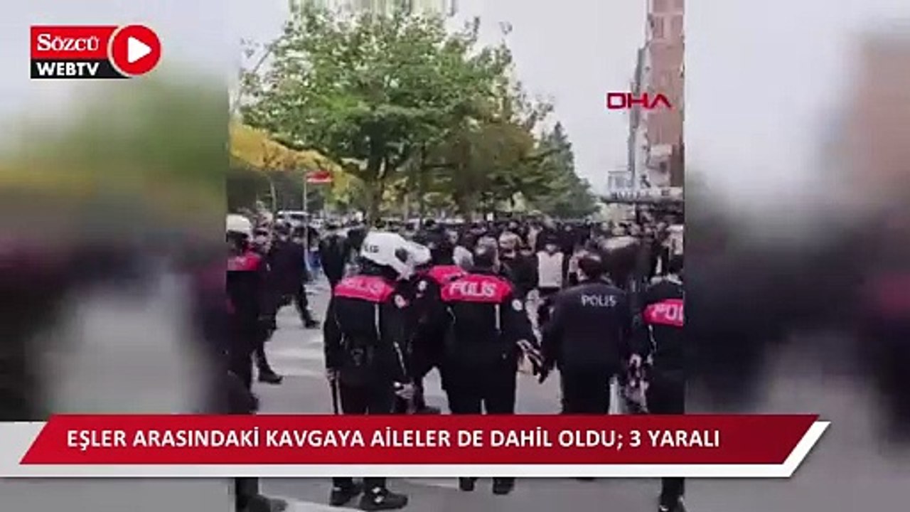 Eşler arasındaki kavgaya aileler de dahil oldu; 3 yaralı