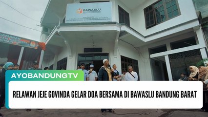 Relawan Jeje Govinda Gelar Doa Bersama di Bawaslu Bandung Barat