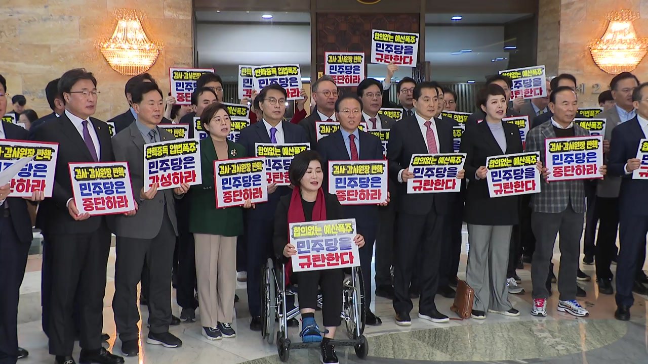 여당 "감사원장·검사 탄핵은 조폭 정치...1명만 걸려라?" / YTN