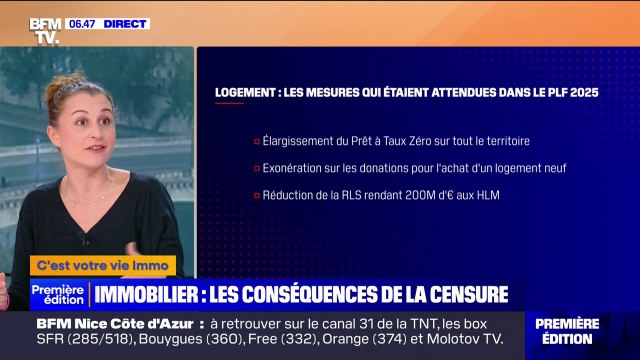 Immobilier: quelles sont les conséquences de la censure du gouvernement de Michel Barnier sur ce secteur