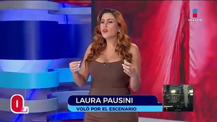 ¡Laura Pausini voló por el escenario!