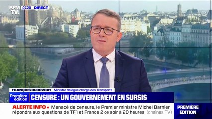 François Durovray (ministre des Transports): "Le budget de la France ne se joue pas au loto"