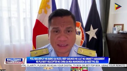 Barko ng PCG, nakarating sa Rozul Reef nitong Dec. 1 kasunod ng ulat ng umano’y harassment ng PLA Navy helicopter sa mga mangingisda sa WPS