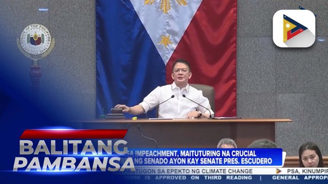 Senate Pres. Escudero, iginiit na crucial sa mga miyembro ng Senado ang pagtugon sa impeachment