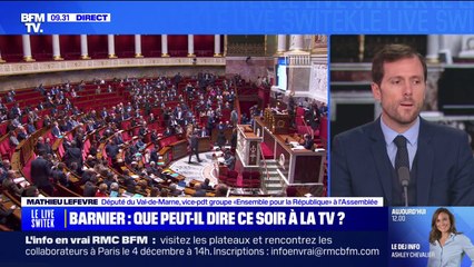 Mathieu Lefèvre (Ensemble pour la République): "La posture d'irresponsabilité incombe à ceux qui vont adopter la censure"