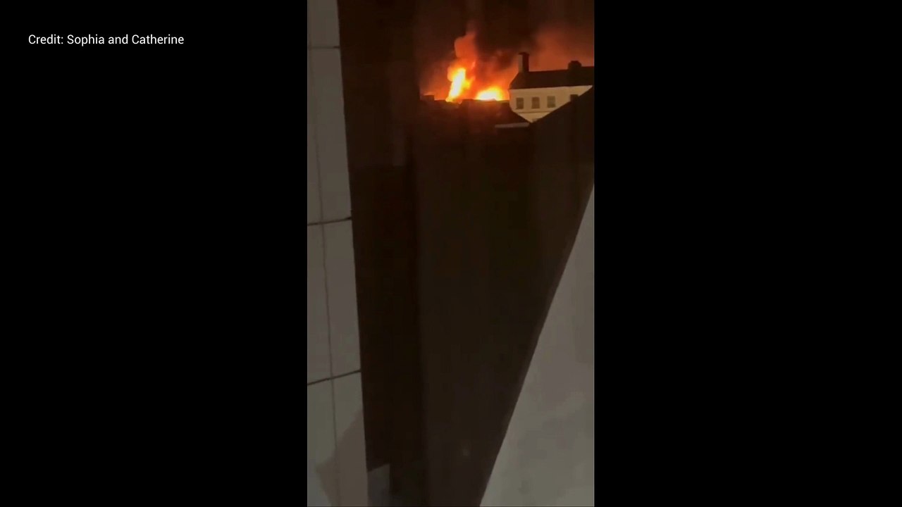 Huge flames as fire takes hold of former Debenhams in Canterbury