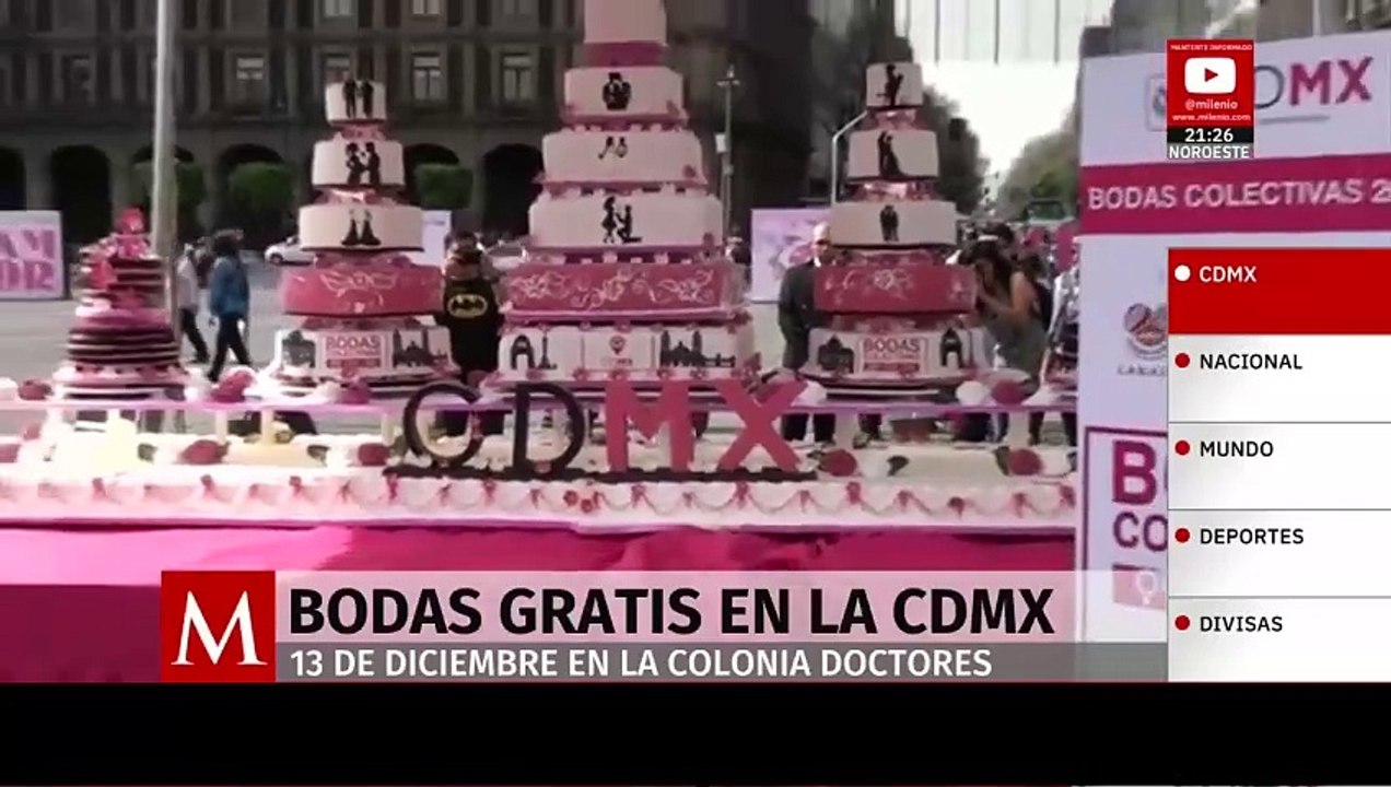 Bodas colectivas y gratuitas en la CdMx para celebrar el amor