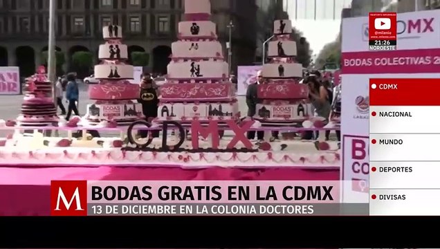 Bodas colectivas y gratuitas en la CdMx para celebrar el amor