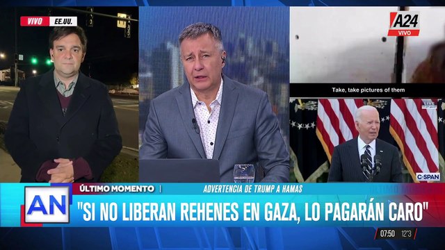 Donald Trump intensifica su retórica bélica en Medio Oriente: Si no liberan rehenes en Gaza, lo pagarán caro