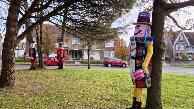 Meet the 10ft tall Christmas nutcrackers made by East Preston Yarnbombers