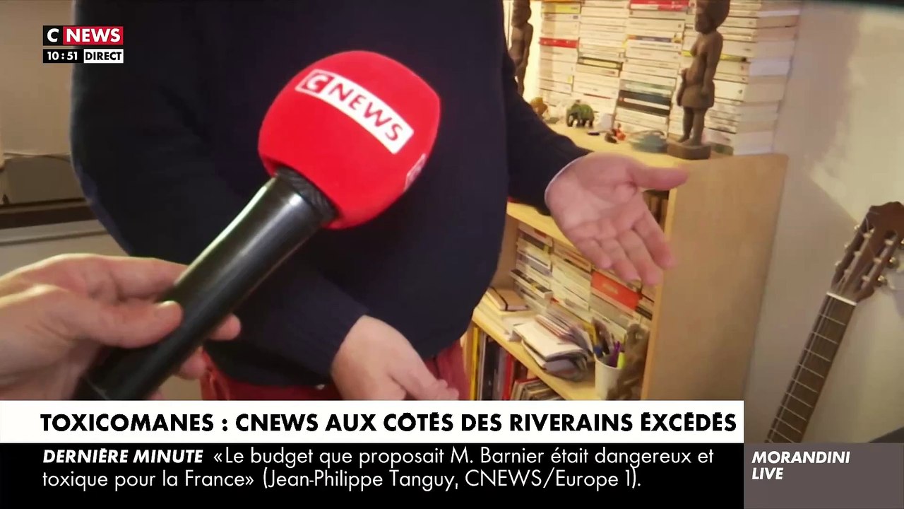 Toxicomanes - Excédé, un riverain du 10e arrondissement de Paris témoigne dans "Morandini Live" : "Ils agressent des personnes âgées. Beaucoup de gens ont peur. Le maire ne fait rien" - Regardez