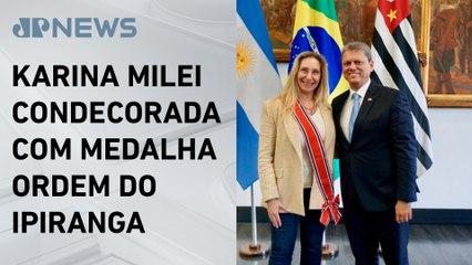 Tarcísio de Freitas recebe irmã de Milei e ministro da Economia da Argentina