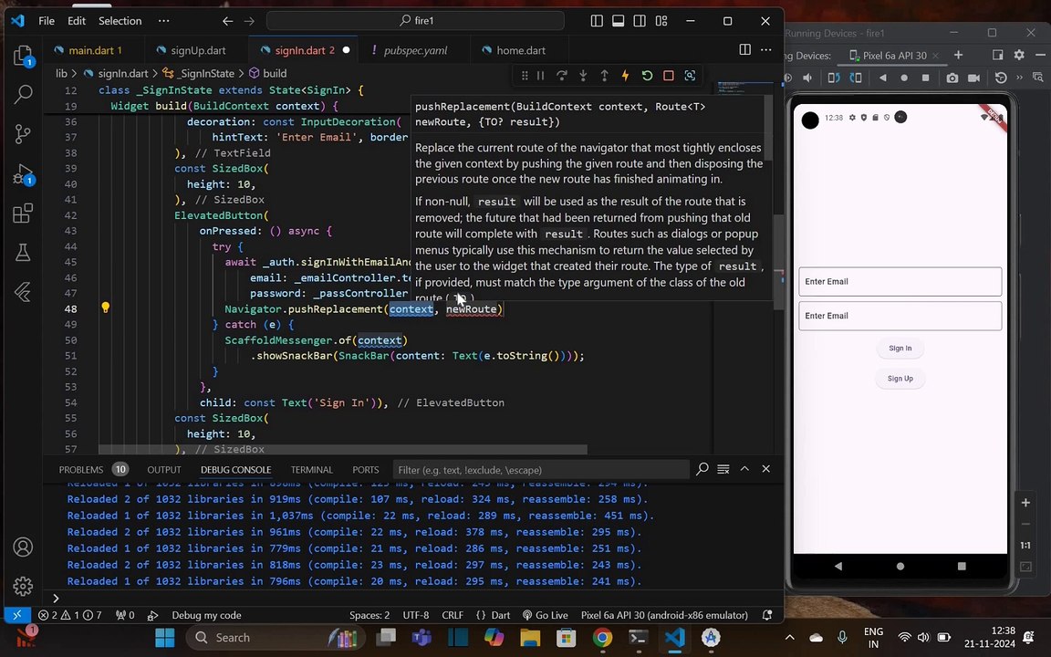 Flutter Firebase Sign In with Email/Password in Hindi | Master Email and Password Sign inSignin with Email and Password