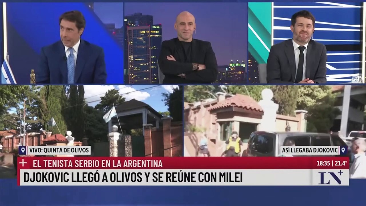 Djokovic después de reunirse con Milei en Olivos: "Él quería reunirse con el presidente"