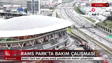 RAMS Park'taki güneş enerji panellerinin bakım çalışmaları