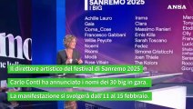 Carlo Conti annuncia i 30 big di Sanremo 2025