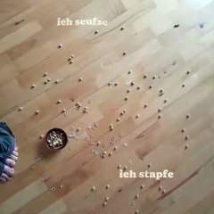 κρατάω μικρό καλάθι ("ich halt einen kleinen Korb, bis zur Deadline", Isabella Breier, work in progress, 2024)