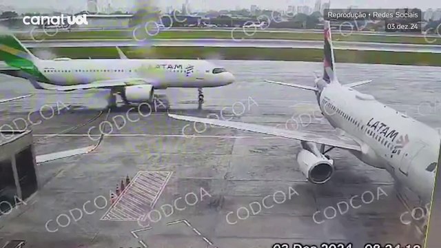 Aviões se chocam enquanto taxiavam no Aeroporto de Congonhas
