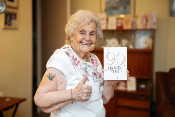 90 Year Old Lady Celebrates By Getting Her First Tattoo!