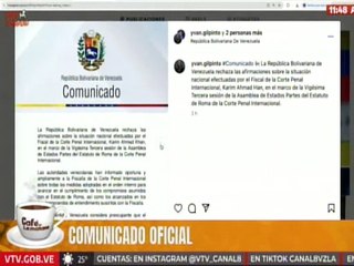 Comunicado | Venezuela rechaza afirmaciones del fiscal de CPI sobre situación nacional