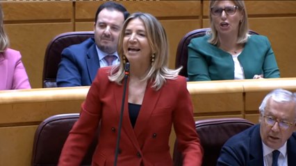 Una senadora del PP cita los escándalos del Gobierno y la bancada los corea al unísono