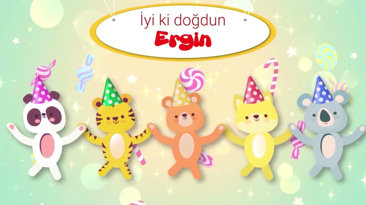 İyi ki Doğdun ERGİN - İsme Özel Çocuk Doğum Gün...