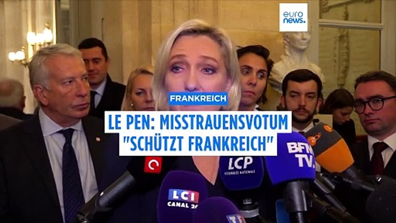 Le Pen: Misstrauensvotum schützt Frankreich vor 'gefährlichem' Haushalt