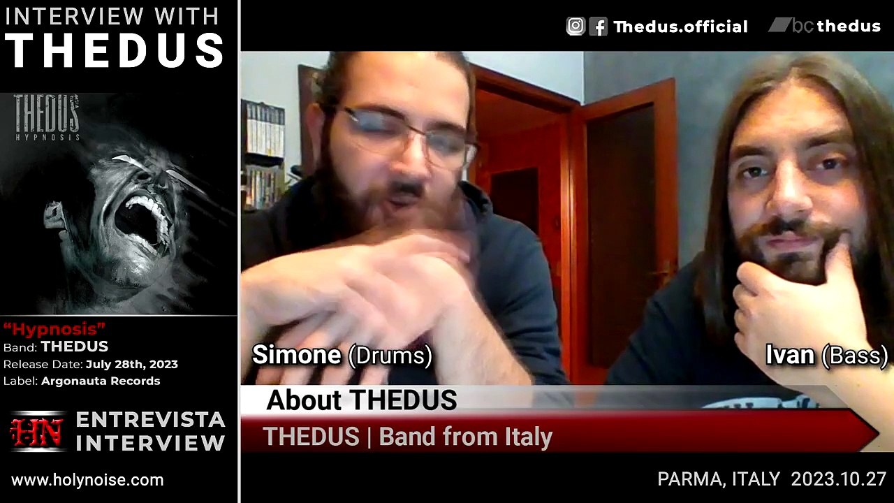 🔴FULL INTERVIEW Simone (Drums) and Ivan (Bass) from THEDUS #Sludge #Doom from #Parma #Italy #SupportTheUnderground