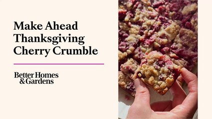 Make Ahead Thanksgiving Cherry Crumble Bars