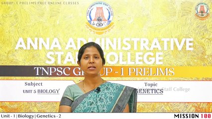 TNPSC Prelims  Biology Genetics  Part 6