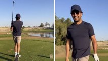 Checo Pérez juega golf en medio de su supuesta salida de Red Bull