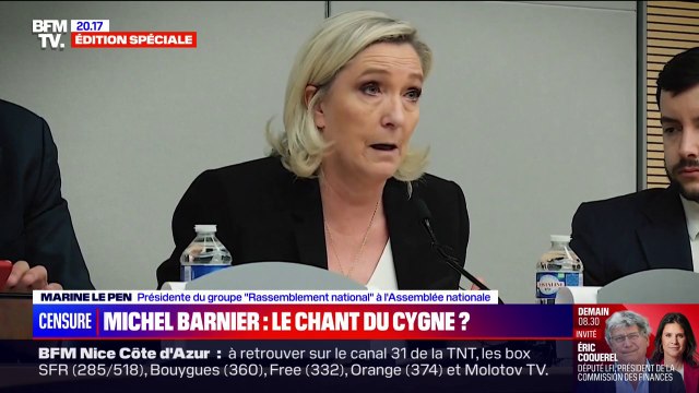 Marine Le Pen: On n'est pas là pour défendre nos petites perspectives politiques personnelles