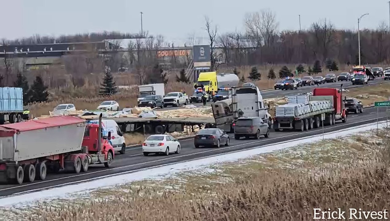 Fermeture de l'autoroute 30 (Le Reflet - Erick Rivest)