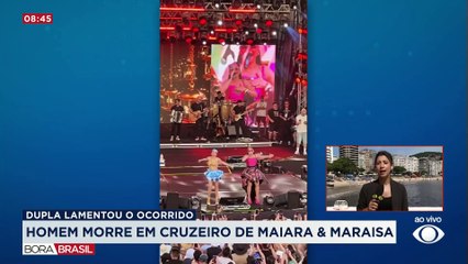 Homem morre em cruzeiro temático da dupla Maiara e Maraisa no RJ