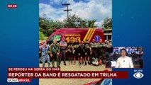 Repórter da Band é resgatado em trilha no litoral de SP