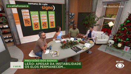 PREVISÃO SEMANAL: Veja horóscopo de 01/12 a 07/12 para o SIGNO DE LEÃO | Melhor da Tarde