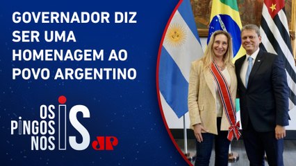 Tarcísio concede a mais alta honraria do estado a Karina Milei | LINHA DE FRENTE