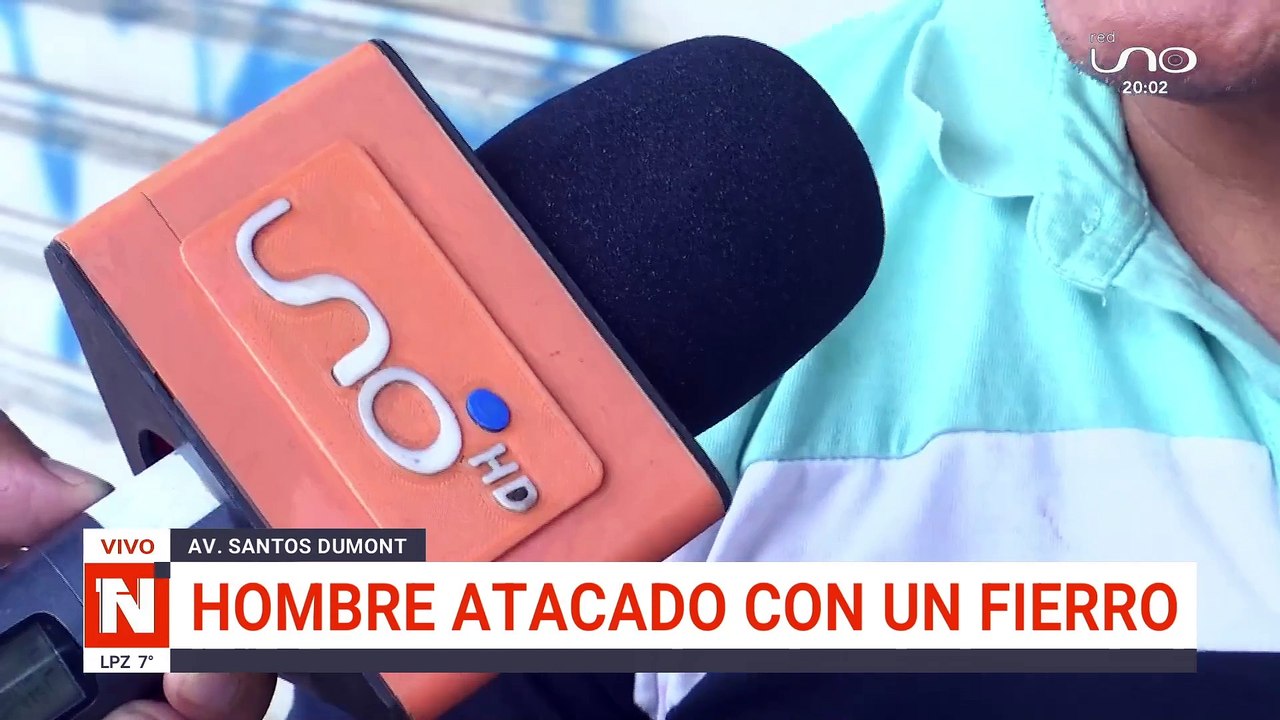 Hombre atacado con un fierro