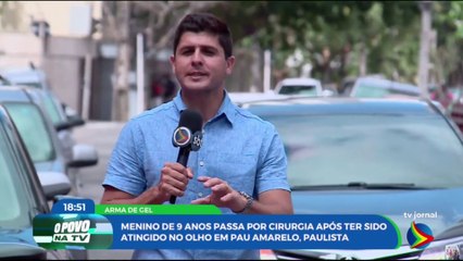 Menino de 9 anos é atingido no olho por arma de gel e precisa passar por cirurgia