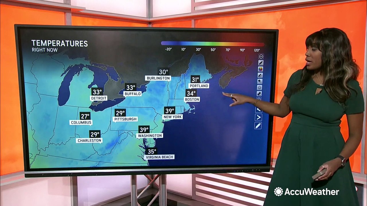 Arctic blast hitting much of the eastern US with freezing temps and gusty winds